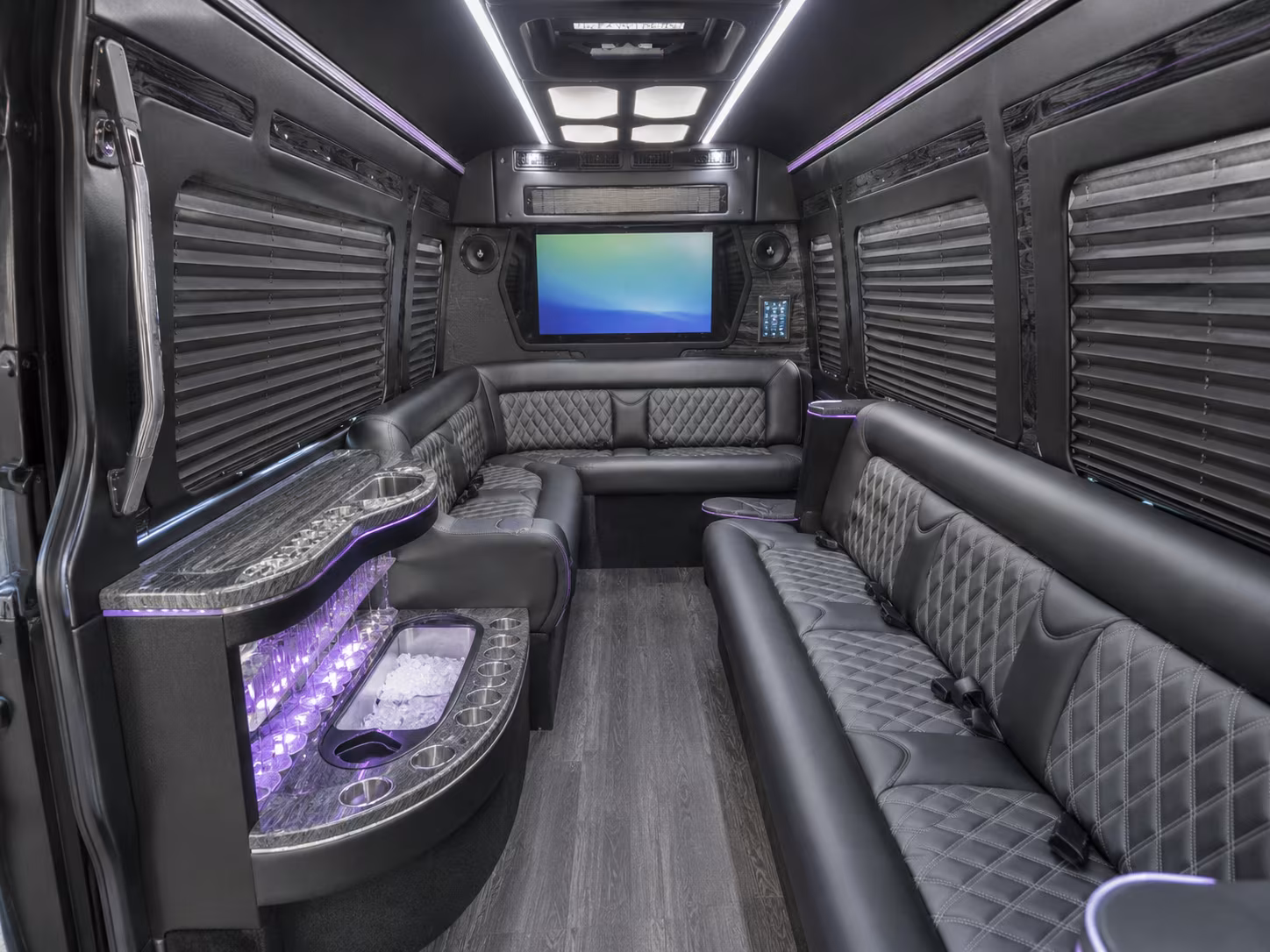 waterbury party bus interior